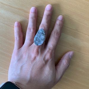 Drusty ring. Adjustable size